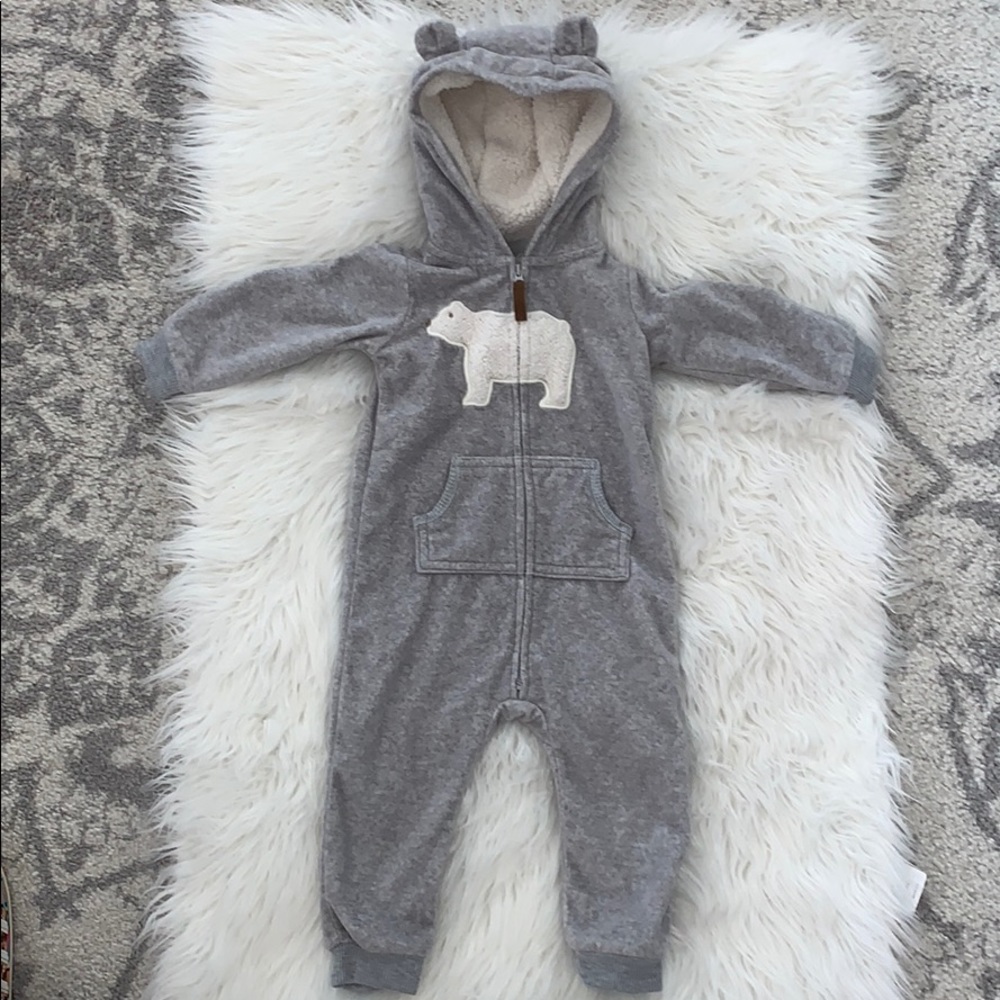 Carters fleece bear onesie